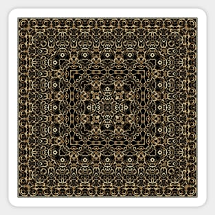 Arabic ornate golden pattern Sticker